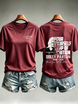 Women's  Vintage Signature Graphic Memorial Print T-Shirt