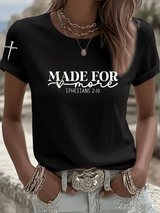Women's Made for More Ephesians 2:10 Faith Cross Short Sleeve T-Shirt