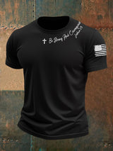 Men's Be Strong And Courageous  Faith Printed  Shirt