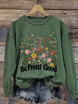 Women's Casual FDT Printed Long-Sleeve Sweatshirt