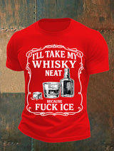 Men's  Whiskey F*ck ICE Abolish ICE Print  T-Shirt