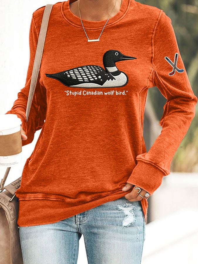 Women's Hockey Romance Print Casual Sweatshirt