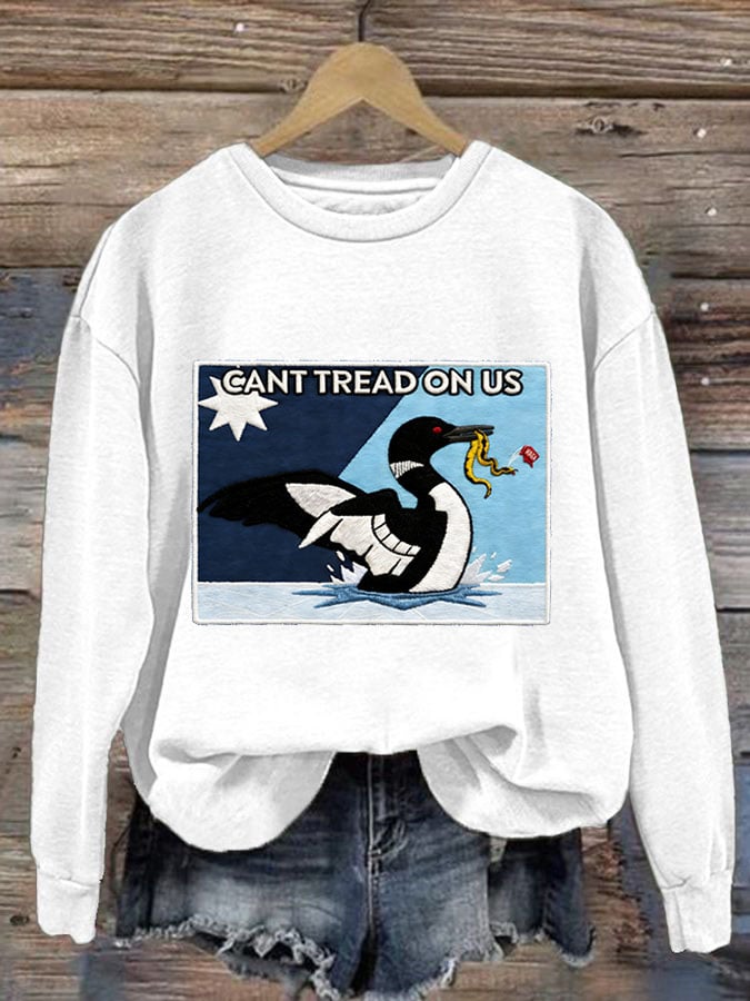 Women's Casual Heart Disease Awareness In February Wear Red Printed Long-Sleeve Sweatshirt