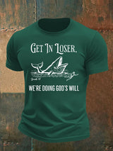 Men's  WE'RE DOING GOD'S WILL  Print  T-Shirt