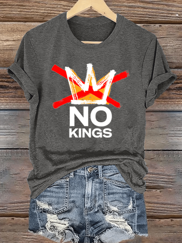 🔥Buy 3 Get 15% Off🔥Women's America has No Kings Printed Casual T-Shirt