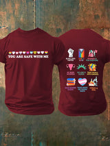 Men's  You are safe with me  Printed  T-Shirt