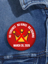 🔥Buy 3 Get 15% Off🔥Unisex Retro No Thrones No Kings No Crowns March 28, 2026 Pin-Back Button