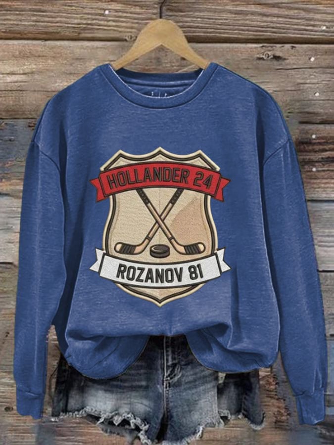 Women's Hockey Romance Print Casual Sweatshirt