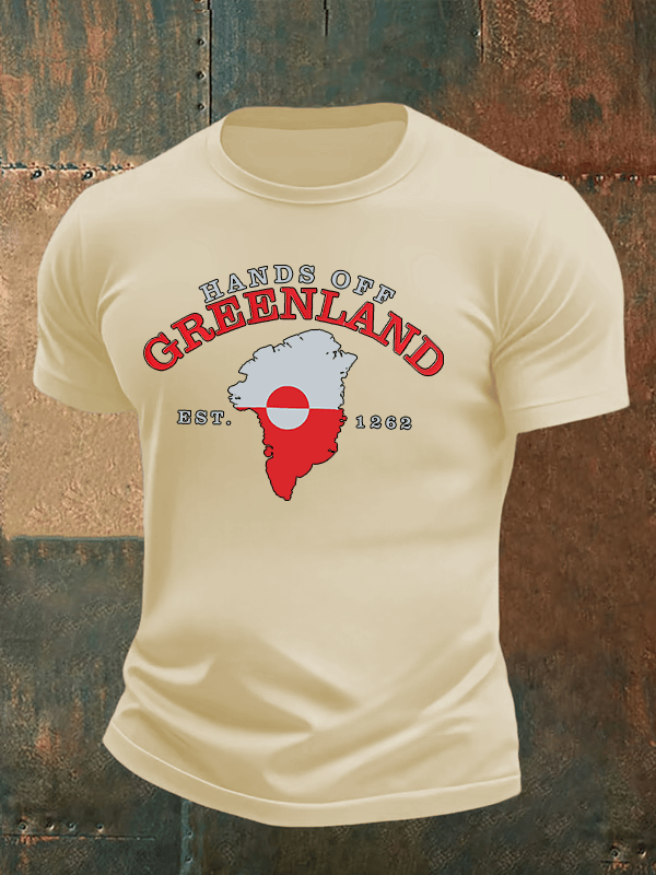 Men's  HANDS OFF GREENLAND  Print  T-Shirt