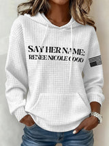 Retro Say Her Name:Renee Nicole Good Print Hoodie