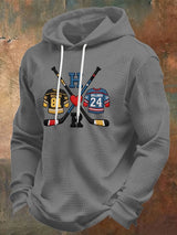 Men's Hockey Romance Waffle Hoodie
