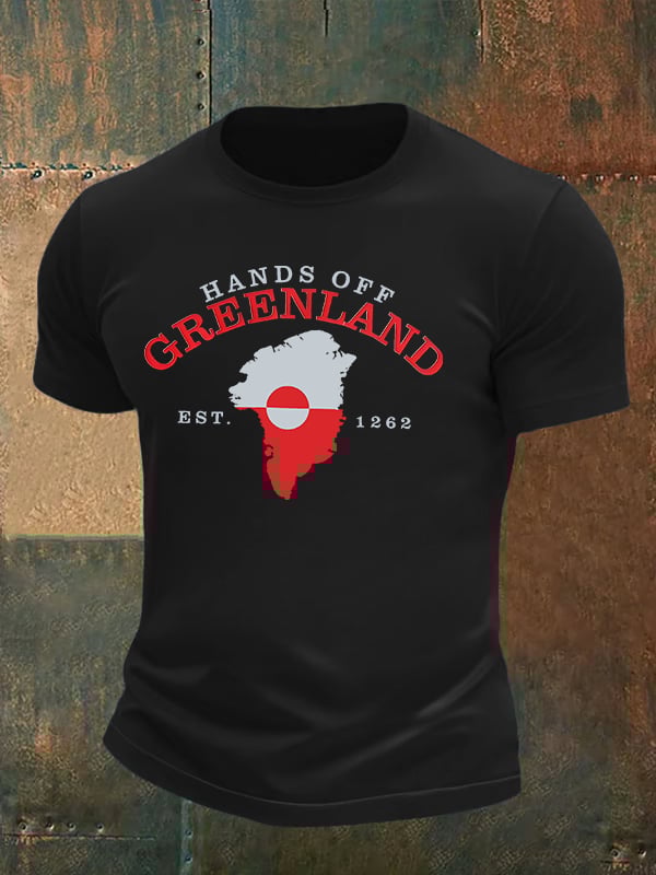 Men's  HANDS OFF GREENLAND  Print  T-Shirt