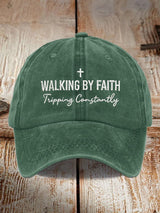 Walking By Faith — Tripping Constantly Print Baseball Cap