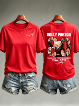 Women's  Vintage Signature Graphic Memorial Print T-Shirt