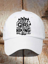 Just A Girl Who Loves Hiking Print Baseball Cap