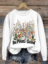 Women's Casual FDT Printed Long-Sleeve Sweatshirt