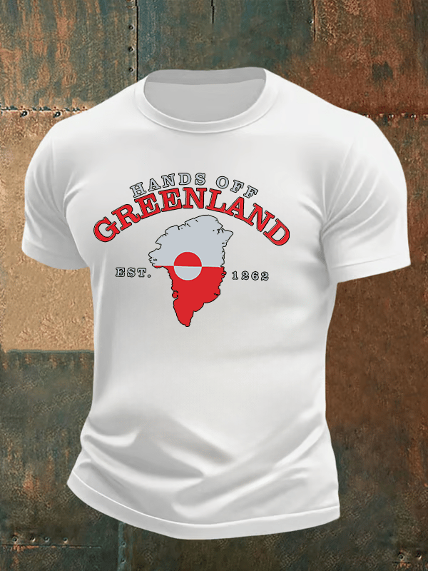Men's  HANDS OFF GREENLAND  Print  T-Shirt