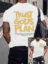 Men's casual cross faith short-sleeved T-shirt
