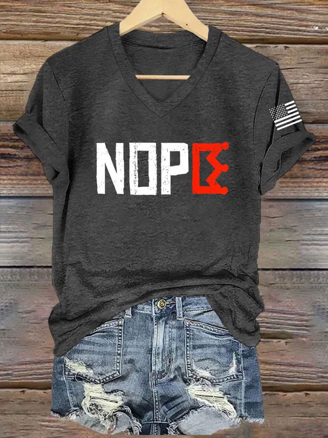 🔥Buy 3 Get 15% Off🔥Women's FDT NO KINGS Printed Casual V-Neck T-Shirt