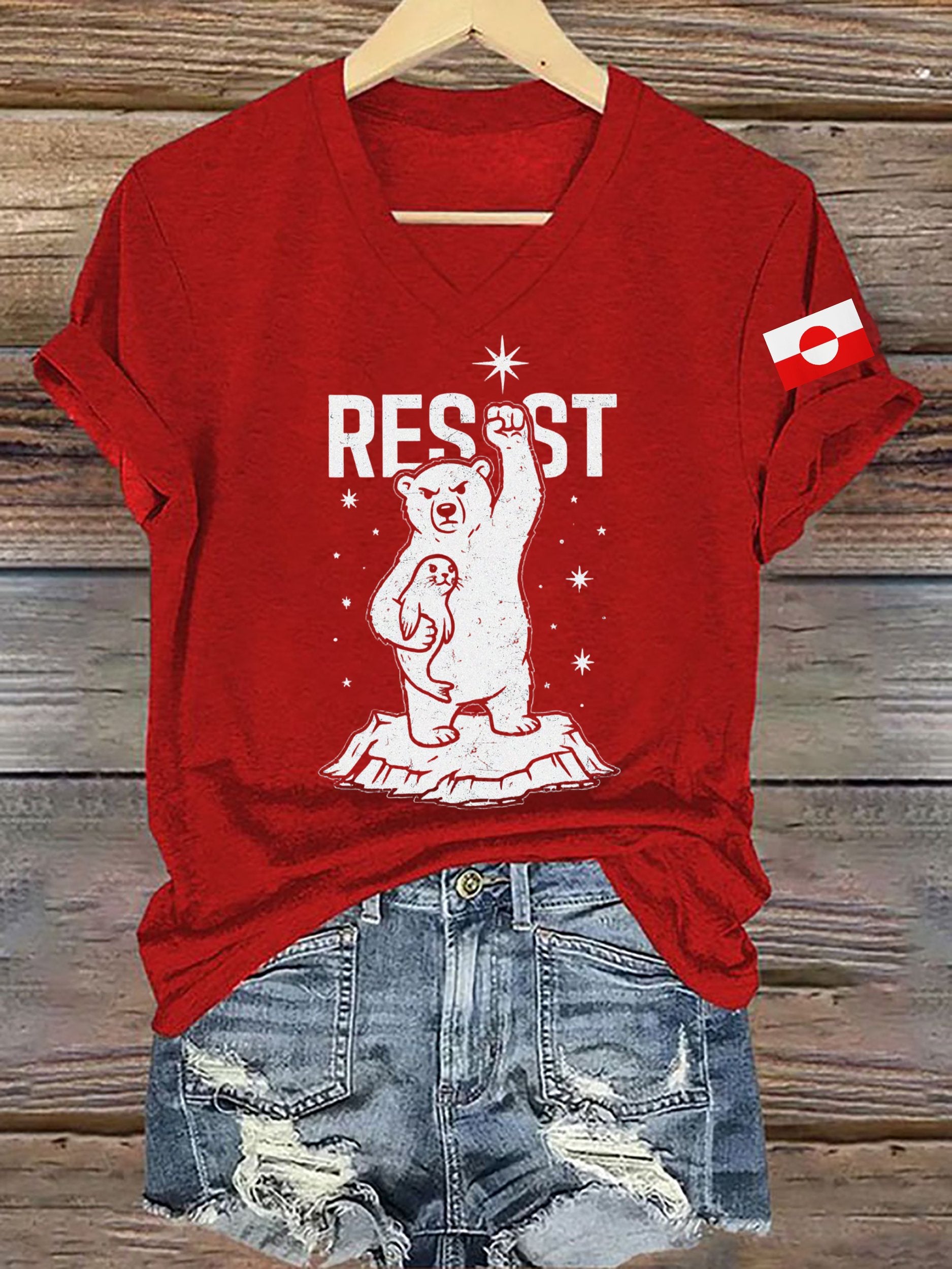 Retro Greenland Is Not For Sale Print T-Shirt