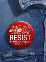🔥Buy 3 Get 15% Off🔥Unisex Retro Resist No Kings In America Since 1776 Pin-Back Button