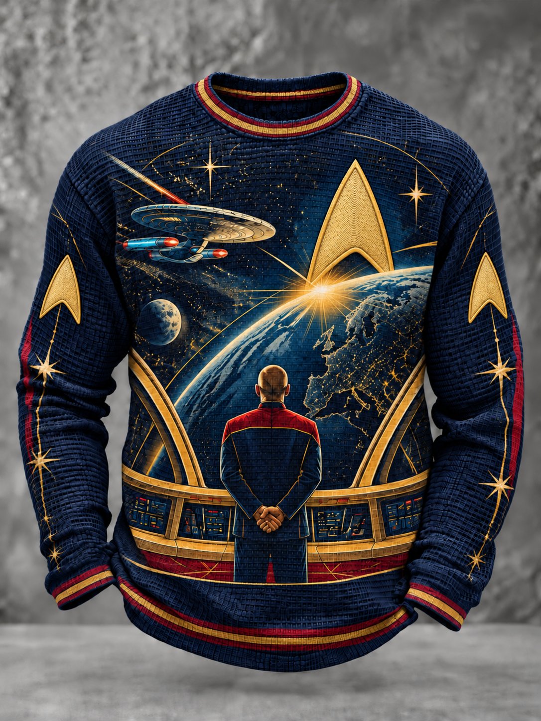 Men's In Loving Memory of Our Captain Waffle-Knit Long-Sleeve T-Shirt