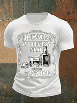 Men's  Whiskey F*ck ICE Abolish ICE Print  T-Shirt