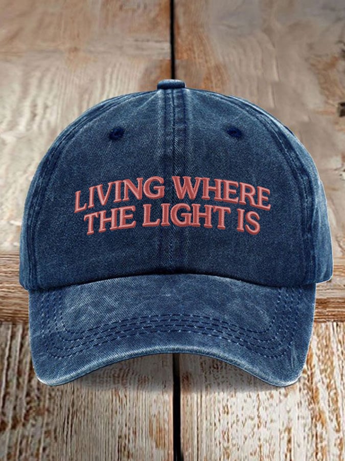 Unisex Faith "Live Where There Is Light" Print Baseball Cap