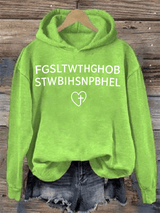 Women's  FGSLTWTHGHOB STWBIHSNPBHEL Printed Hoodie