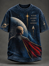 Men's In Loving Memory of Our Captain Print Round Neck T-Shirt