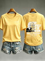Women's  Vintage Signature Graphic Memorial Print T-Shirt