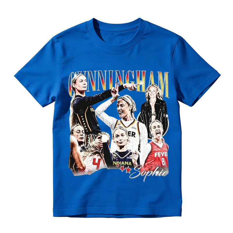 Vintage Sports Shirt-Sophie Cunningham Signature Basketball Graphic Tee
