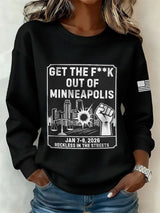 Women's Casual Printed Long-Sleeve Sweatshirt