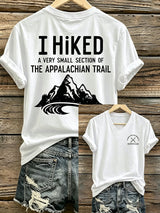 Women's Appalachian Trail Map Hiking Praising Teachers Print T-Shirt