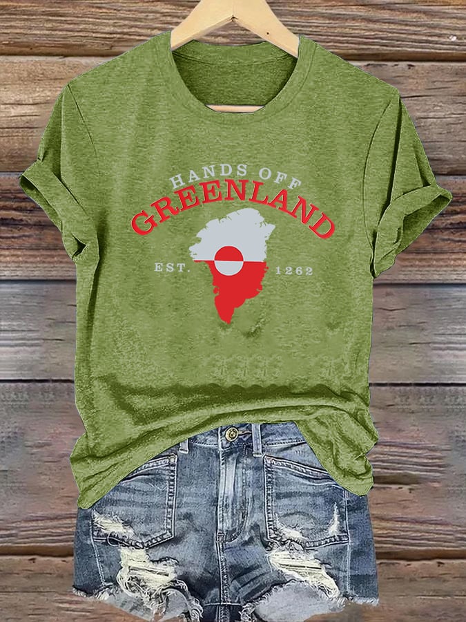 Women's HANDS OFF GREENLAND Print T-Shirt