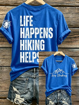 Women's Appalachian Trail Map Hiking Praising Teachers Print T-Shirt