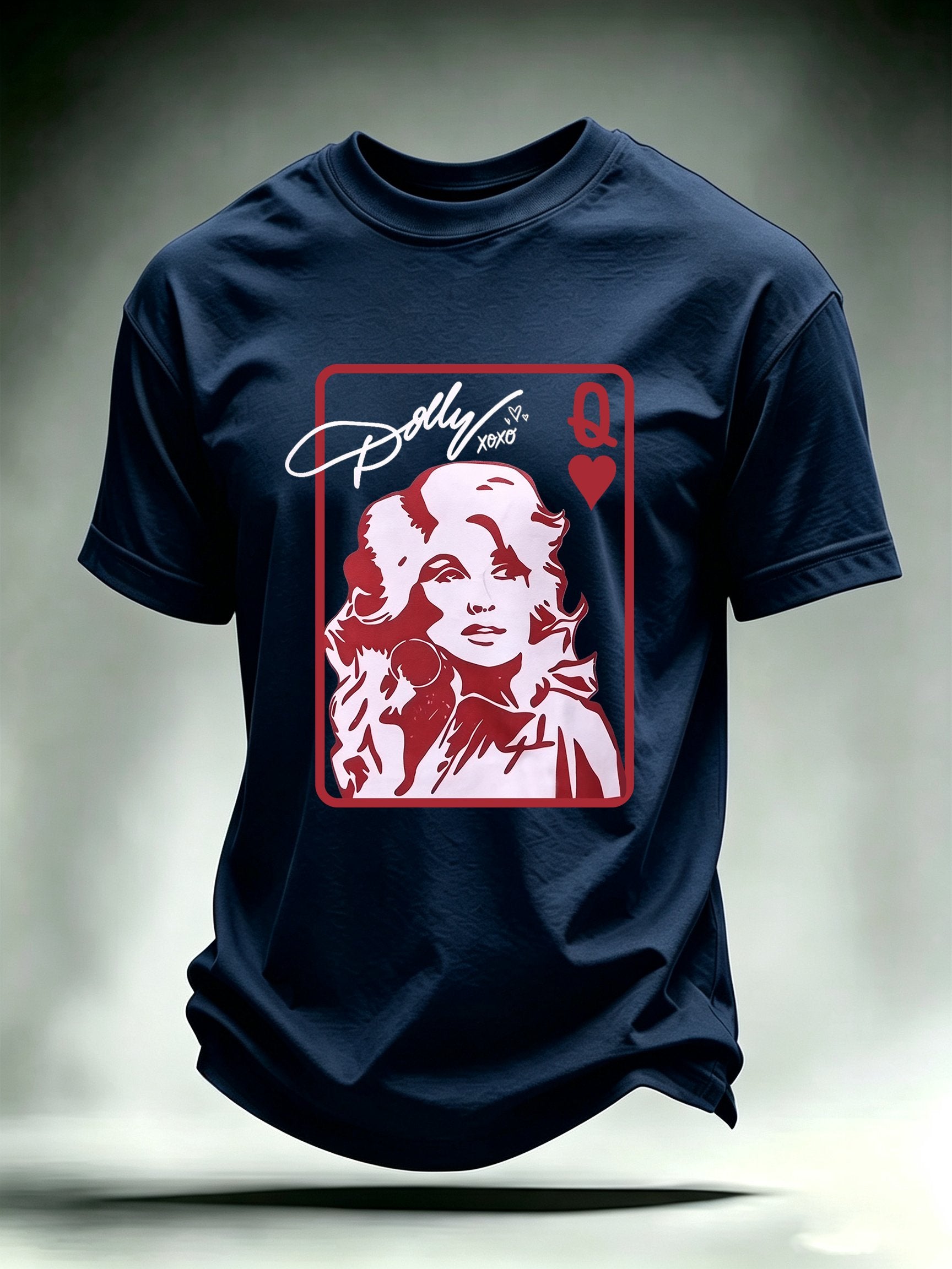 Men's Queen of Hearts Shirt Country Music Graphic Print T-Shirt