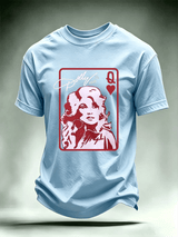 Men's Queen of Hearts Shirt Country Music Graphic Print T-Shirt