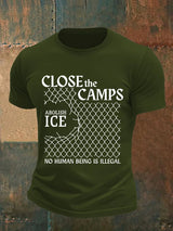 Men's  Abolish ICE  Close The Camps Print  T-Shirt