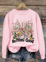 Women's Casual FDT Printed Long-Sleeve Sweatshirt