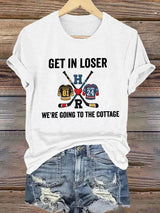 Women's Hockey Romance Print T-Shirt