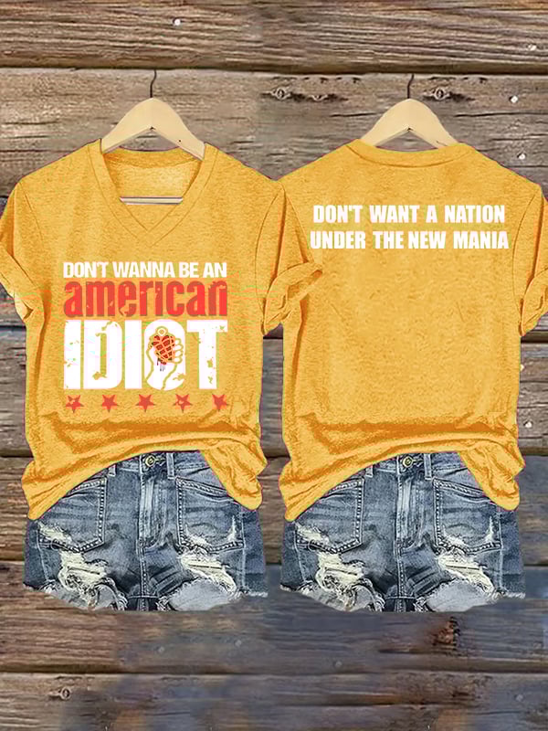 Women's  Don't wanna be an american  Print T-Shirt