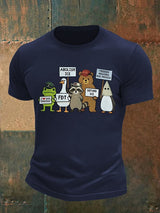 Men's  FDT Cartoon animals printed T-shirt