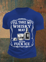 Men's  Whiskey F*ck ICE Abolish ICE Print  T-Shirt