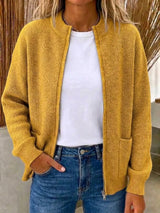 Women's Ultra-Soft Zip-Front Knitted Cardigan Jacket