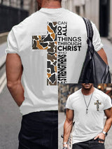 Men's I Can Do All Things Through Christ Who Strengthens Me Print T-Shirt