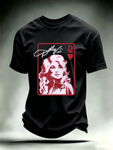 Men's Queen of Hearts Shirt Country Music Graphic Print T-Shirt