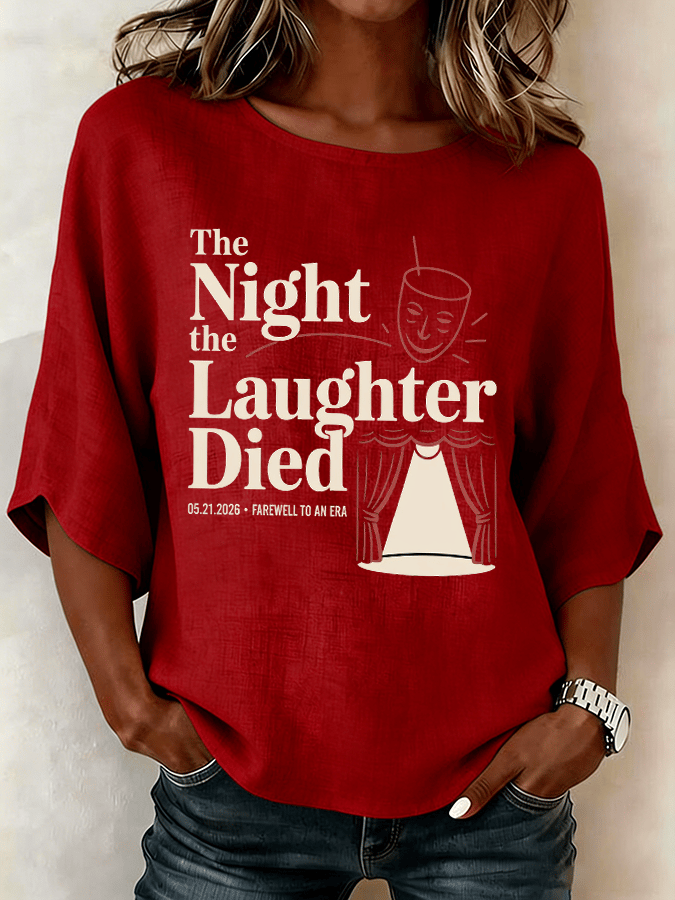 🔥Buy 3 Get 15% Off🔥Women's "Night When Laughter Stops" Printed Comfortable Top