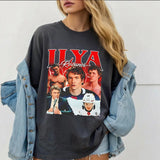 Hockey Romance Print Casual T-shirt