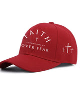 Unisex Flag Cross “Faith Over Fear” Print Baseball Cap